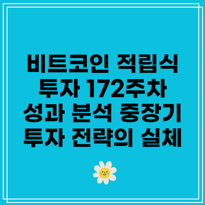 비트코인 적립식 투자 172주차 성과 분석: 중장기 투자 전략의 실체