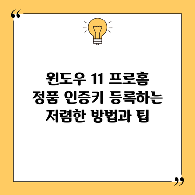 윈도우 11 프로/홈 정품 인증키 등록하는 저렴한 방법과 팁
